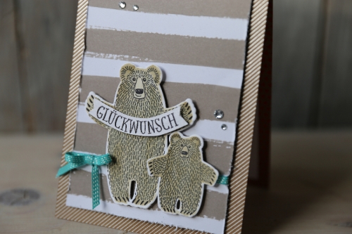 Geburtstagskarte Bärengruß, Bild2, gebastelt mit Produkten von Stampin\' Up!