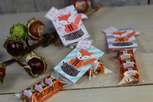 Ferrero Küsschen Verpackung mit Fuchsen, Bild1, mit Produkten von Stampin\' Up!