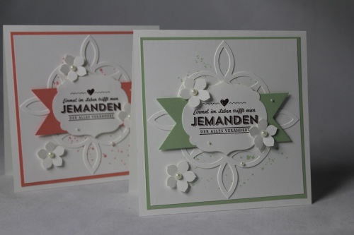 Hochzeitskarte Elegantes Gitter, Bild 1, gebastelt mit Stampin\' Up! Produkten.