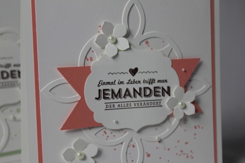 Hochzeitskarte Elegantes Gitter, Bild 2, gebastelt mit Stampin\' Up! Produkten.