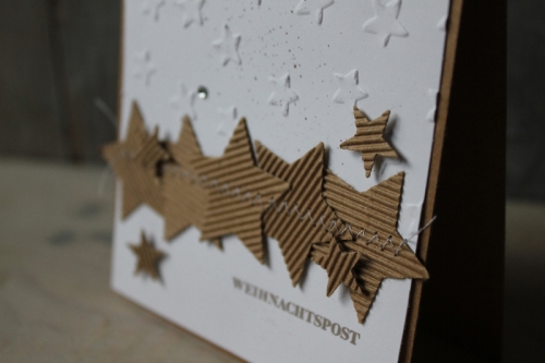 Weihnachtskarte Sterne, Bild2, gebastelt mit Produkten von Stampin\' Up!