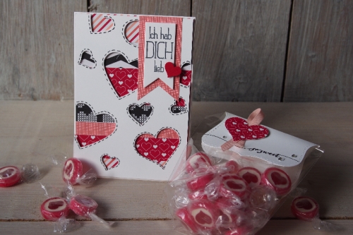 Valentinstagskarte+Verpackung, Bild1, gebastelt mit Produkten von Stampin\' Up!