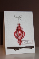 Grußkarte zu Weihnachten mit Ornamenten, gebastelt mit Produkten, Stempeln und Stanzen von Stampin\' Up!