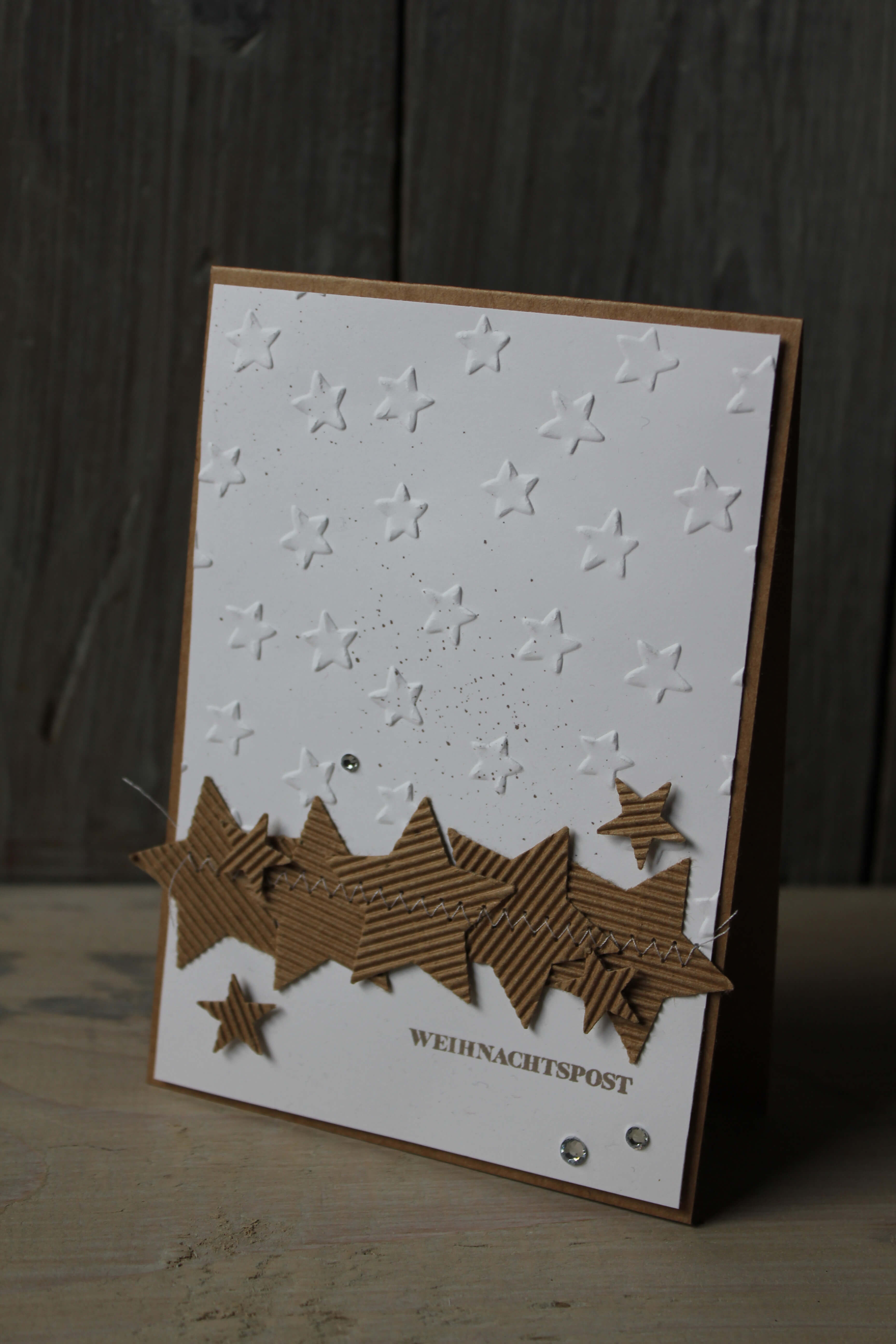 Weihnachtekarte mit Sternen Produkte von Stampin' Up!