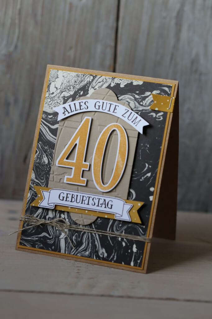 Männerkarte 40. Geburtstag - Basteln mit Stampin' Up!